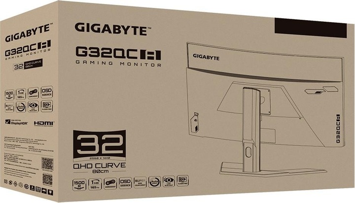 Actual product image Gigabyte G32QC A (2560 x 1440 pixels, 31.50")