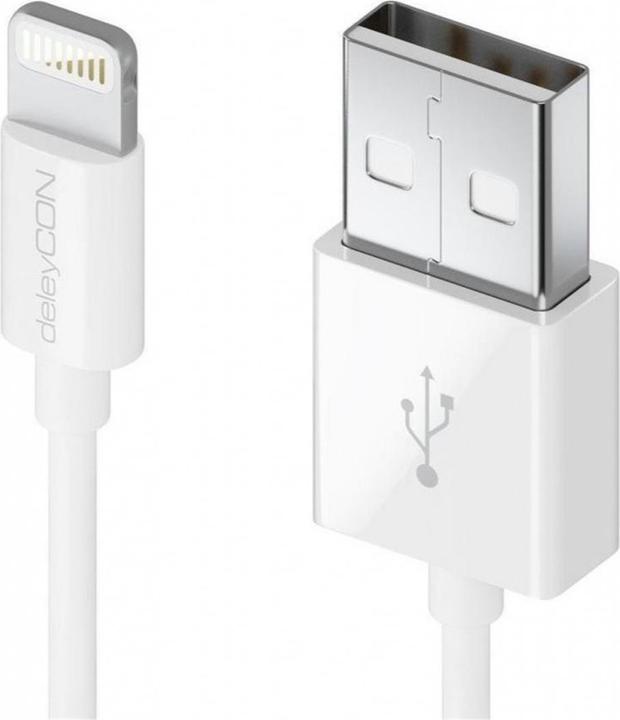 Actual product image deleyCON Lightning-USB cable (0.50 m, USB 2.0)