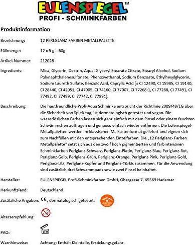 Actual product image Eulenspiegel Makeup palette