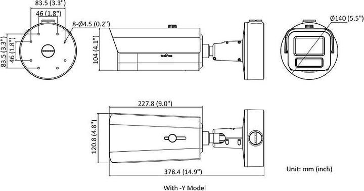 Valeurs nutritives et ingrédients Hikvision iDS-2CD7A45G0/P-IZHSY(4.7-118mm) Bullet 4MP DeepinView (2688 x 1520 pixels)