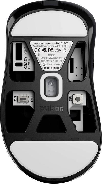 Produktbild Pulsar Xlite CRAZYLIGHT Mini Wireless (Jet Black) - Gaming Mus - Optisk - 5 knapper - Sort (Kabelgebunden, Kabellos)