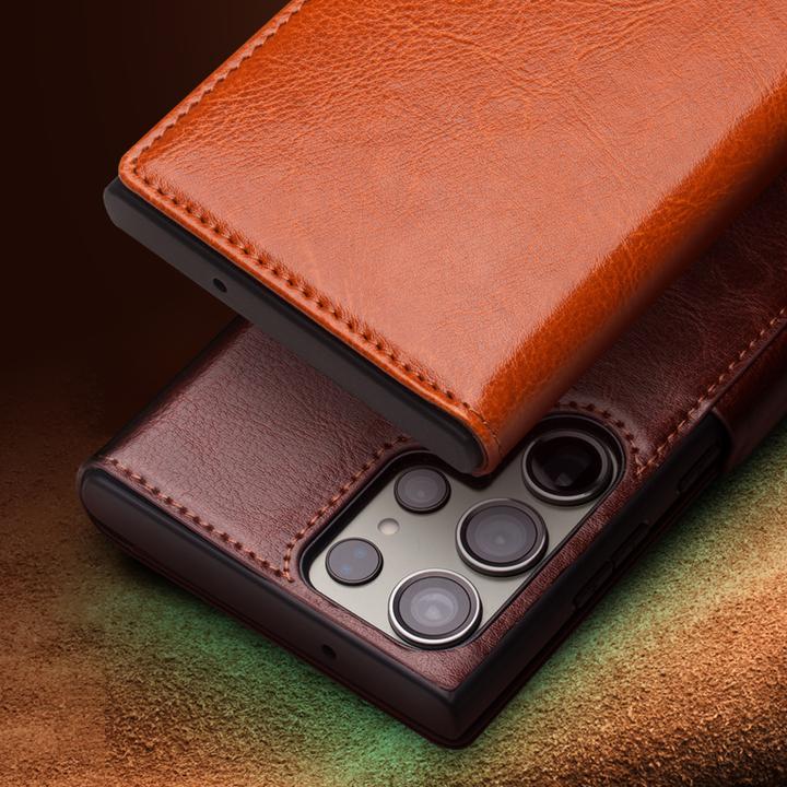 Produktbild QiAlino Hülle Flip mit magnetischem Verschluss (Samsung Galaxy S25 Ultra)