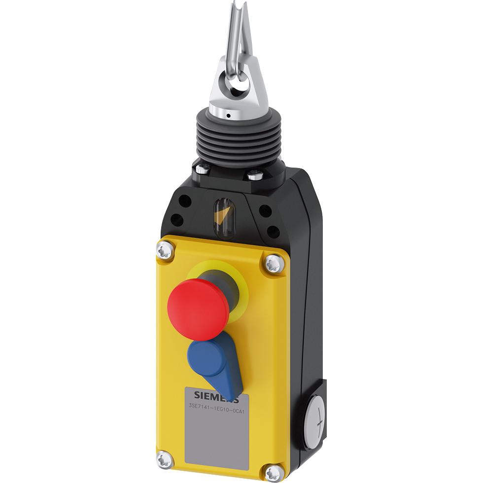 Siemens Seilzugschalter mit Not-Halt, 3x M20x1,5, 1S+3Ö, Verrastung nach EN ISO 13850 3SE71411EG100CA1, Taster + Schalte...