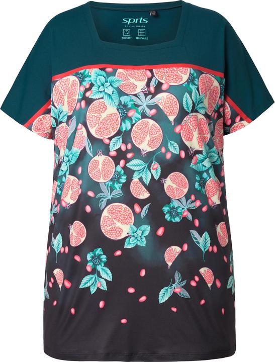 Image du produit Ulla Popken T-shirt oversize technique. Décolleté carré et manches courtes (50, 52)