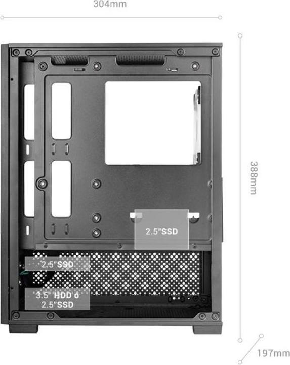 Actual product image Mars Gaming MC-SE2 (mATX, Mini-ITX)