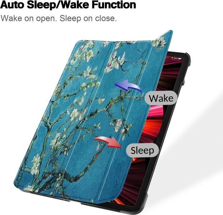 Actual product image iLike iPad 10.2 Tri-Fold Eco-Leather Stand Case Sakura (iPad 10.2)