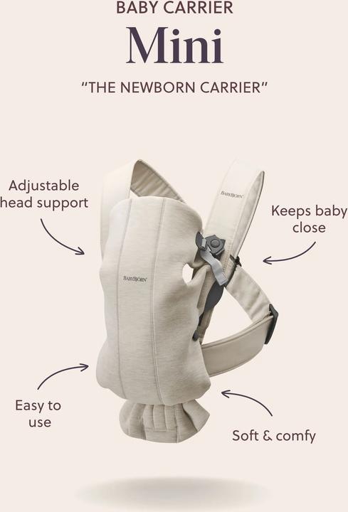 Produktbild BabyBjörn Mini Woven Carrier, staubiges Rosa