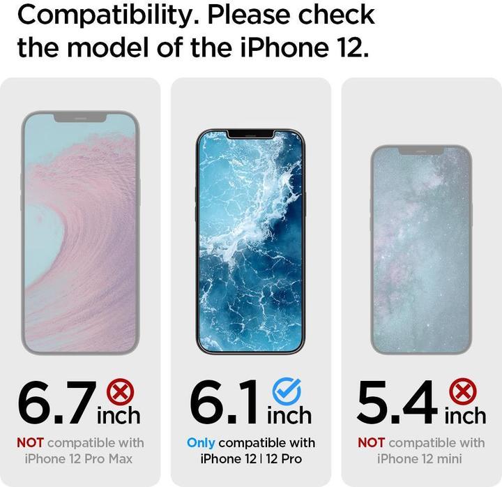 Actual product image Spigen tR EZ Fit (2 Piece, Apple iPhone 12)