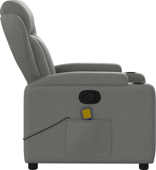 Produktbild vidaXL Massagesessel Dunkelgrau Stoff,Farbe: Dunkelgrau,Material