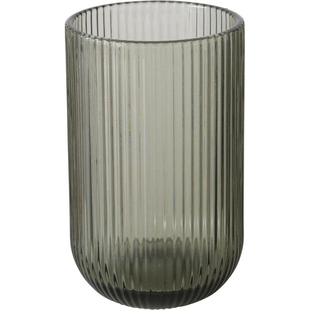 Boltze Home Boltze Rigano Trinkglas dunkelgrau 13cm (1 Stück), Trinkgläser, Grau