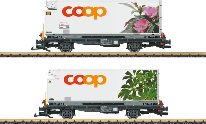 Produktbild LGB RhB Containerwagen Set coop