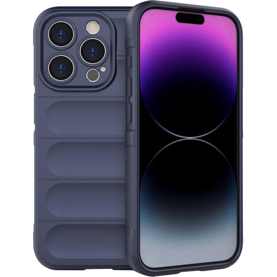 Cover-Discount iPhone 15 Pro - Rugged Protective Cover blau (Apple iPhone 15 Pro), Smartphone Hülle, Blau