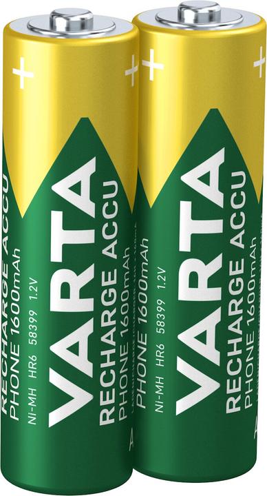 Image du produit Varta Recharge Accu Phone (2 pcs, AA, 1600 mAh)
