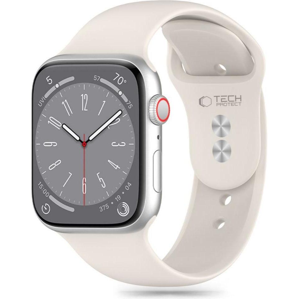 Tech-Protect Silicone Strap for Apple Watch 4 / 5 / 6 / 7 / 8 / 9 / SE / Ultra 1 / 2 (42 / 44 / 45 / (TPU), Uhrenarmband