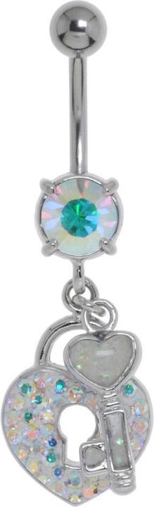 Produktbild Bijouteria Bauchpiercing (Messing rhodiniert, Kristall, Chirurgenstahl 316L)