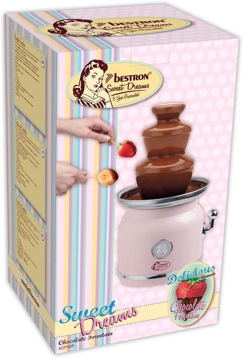 Actual product image Bestron Chocolate fountain pink