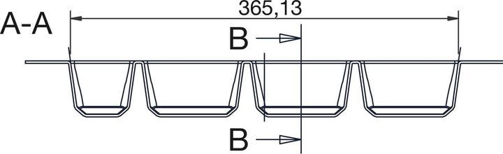 Actual product image Agoform Cutlery tray Classico shortenable 490x440x50.5mm, plastic slate grey