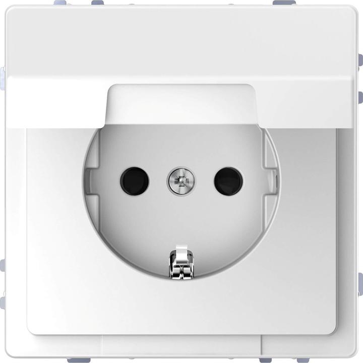 Actual product image Merten SCHUKO socket outlet with hinged cover