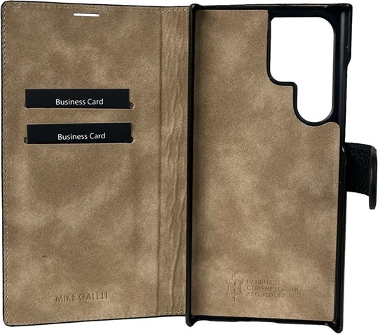 Produktbild Mike Galeli Book-Cover Echtleder Marc black (Samsung Galaxy S24 Ultra)
