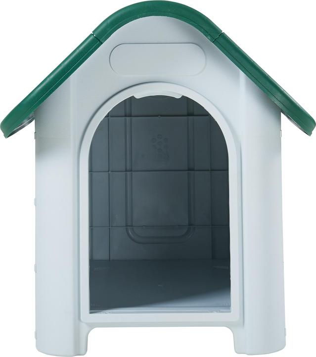 Produktbild En.Casa Hundehütte Bello 75x59x66 cm Weiss/Grün (Hundehütte)