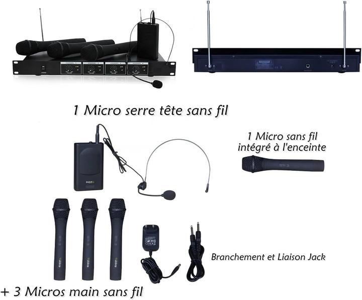 Produktbild Ibiza Sound VHF4 Draadloos karaokesysteem