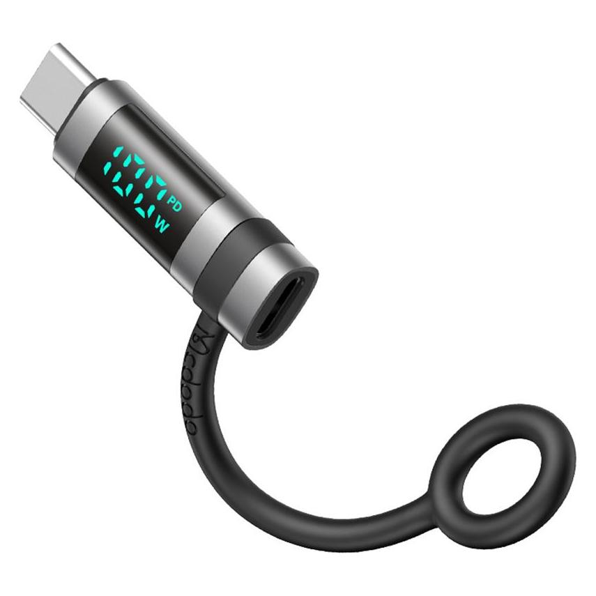Mcdodo - Typ-C Auf Typ-C 240W Adapter Mit Display, Auto Adapter, Schwarz