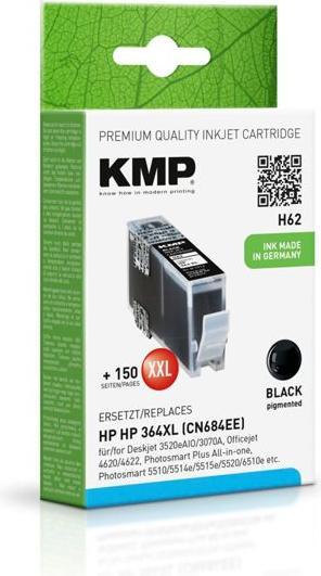 Produktbild KMP H62 Tintenpatrone komp. m. HP CN 684 EE No. 364 XL (BK)