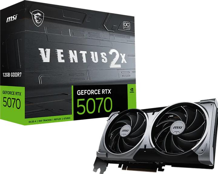 Produktbild MSI GeForce RTX 5070 VENTUS 2X OC (12 GB, GDDR7)