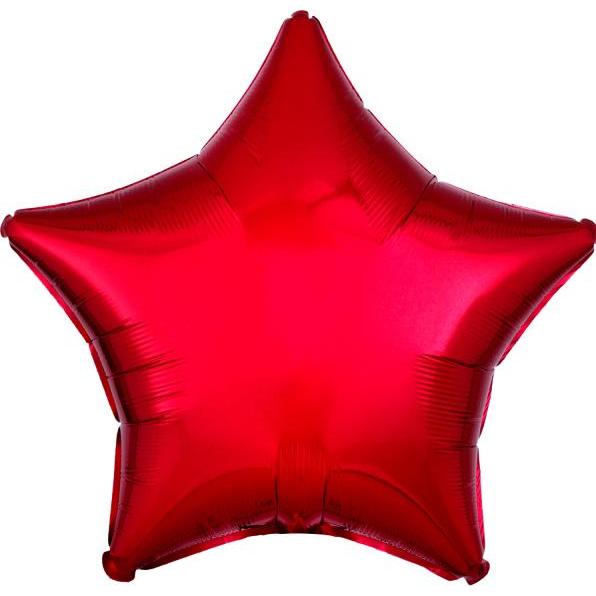 Amscan Standard Metallic Rot Folienballon Stern C16 lose