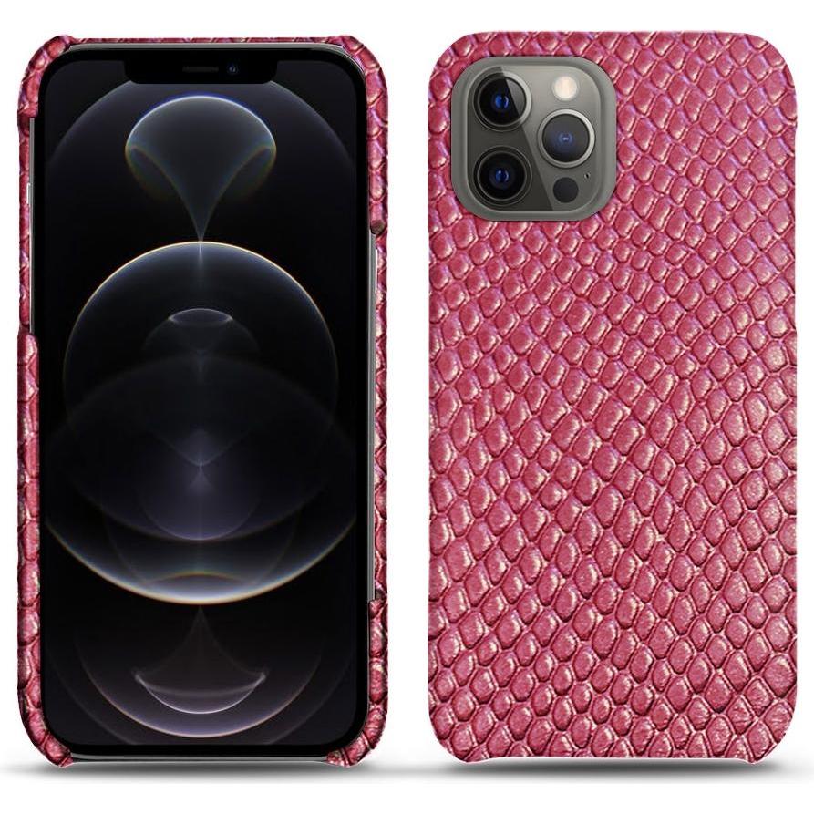 Noreve Lederschutzhülle (Apple iPhone 12 Pro Max), Smartphone Hülle, Rosa