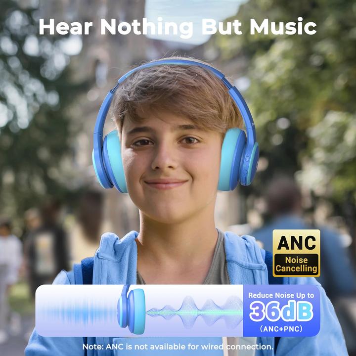 Image du produit Iclever Active Noise Cancel Headphones C17-2083N-02 BTH26, BT, 60h, blue (ANC, 60 h, Sans fil)