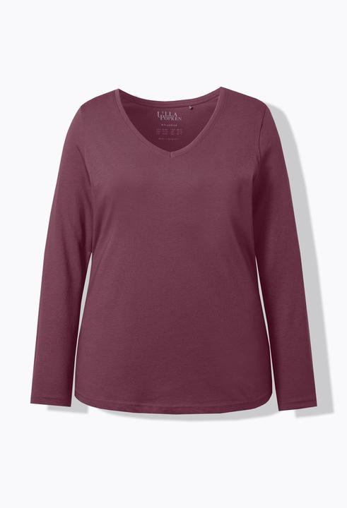 Produktbild Ulla Popken Shirt, Slim, V-Ausschnitt, Langarm (42, 44)