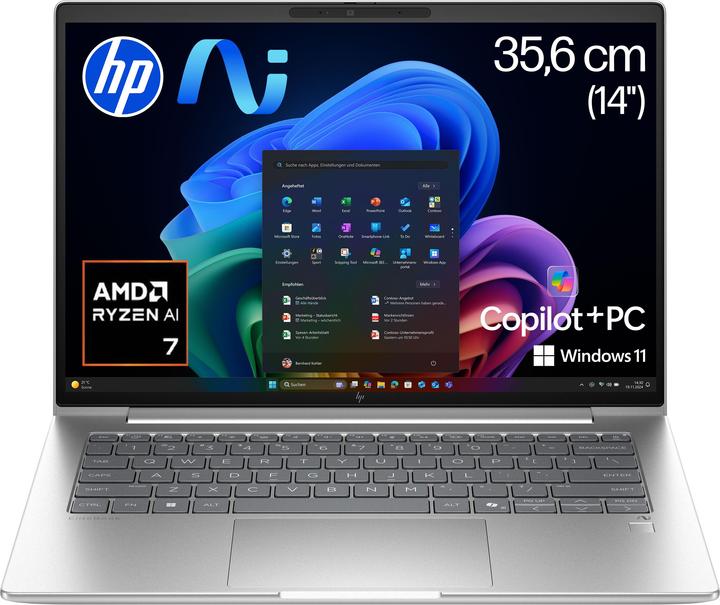 Immagine prodotto HP EliteBook 6 G1a AMD Ryzen AI 7 350 35,56cm 14Zoll WUXGA 32GB 1TB/SSD W11P SmartBuy 1J Gar (DE) (14", 1000 GB, 32 GB, DE, AMD Ryzen AI 7 350)