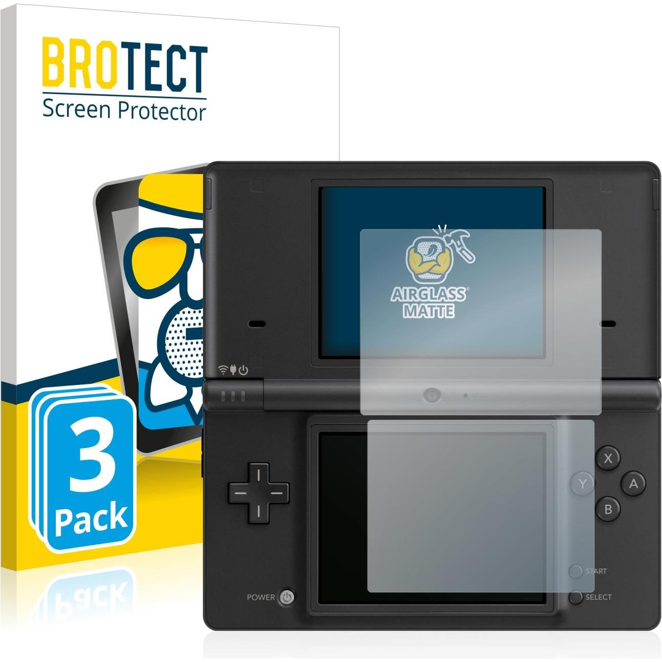 BROTECT AirGlass Panzerglasfolie Matt (DSi XL), Weiteres Gaming Zubehör, Grau