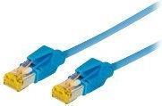 Actual product image Tecline Patch cable S/FTP, PiMF, Cat 6a, blue, 10.0 m For 10 Gigabit/s, halogen-free, with Draka cable and (PiMF, S/FTP, SFTP, CAT6a, 10 m)