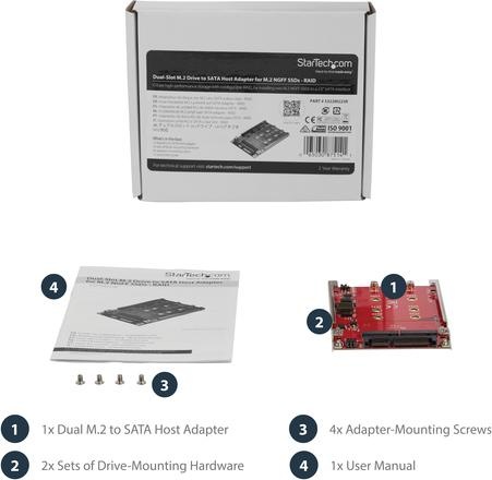 Produktbild StarTech Dual-Slot M.2 zu SATA Adapter RAID
