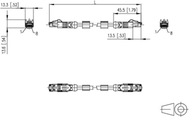 Actual product image Metz Connect Connection line (S/FTP, CAT6a, 1 m)