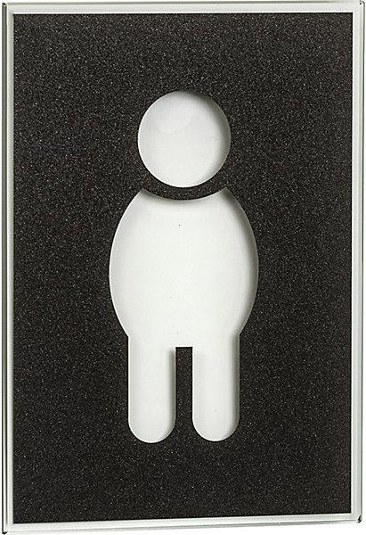 Image du produit Moedel Plaque de porte pictogramme WC, h x l 148 x 105 mm, messieurs.