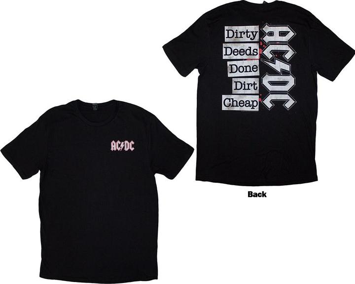 Actual product image AC/DC Mini Logo / Dirty Deeds Back Print (L)