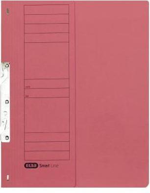 Productafbeelding Elba Kartonnen inhaakmap, rood, commercieel nieten, halve voorkant, verpakt per 50 stuks. (A4, 50 x)