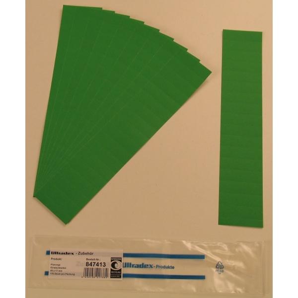 Ultradex, Kartenaufbewahrung, Einsteckkarten für 20mm Einsteckschiene 50x17mm VE=170 Stück moos