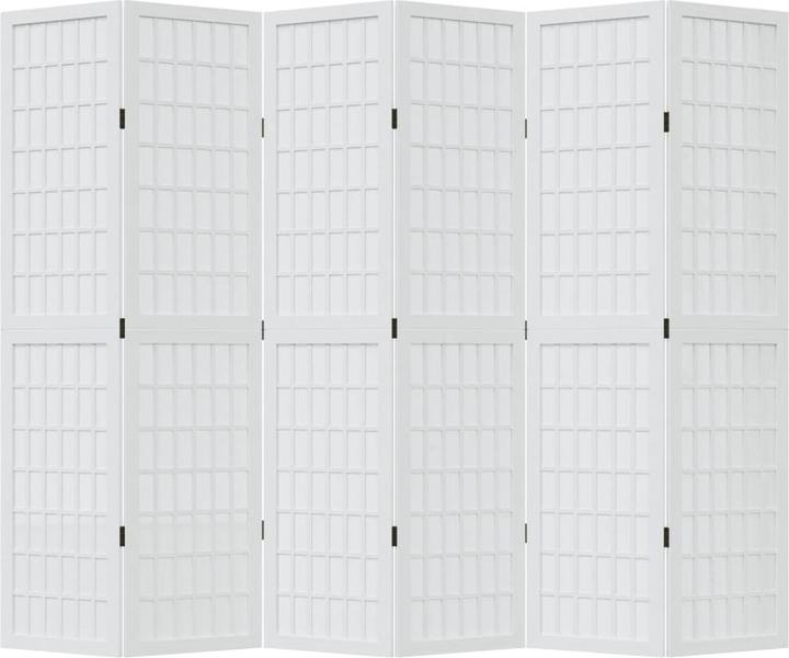 Image du produit vidaXL Séparation de pièce Paravent Mur d'Espagne 6 pcs. blanc bois massif