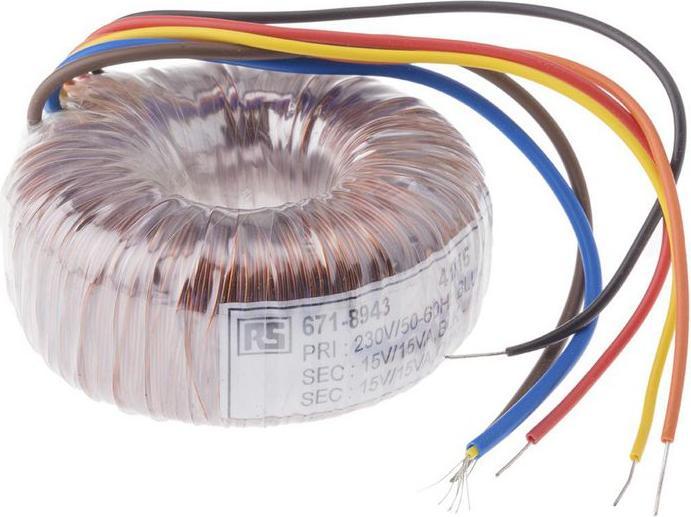 RS PRO Transformator Ringkern 30VA 2x15V
