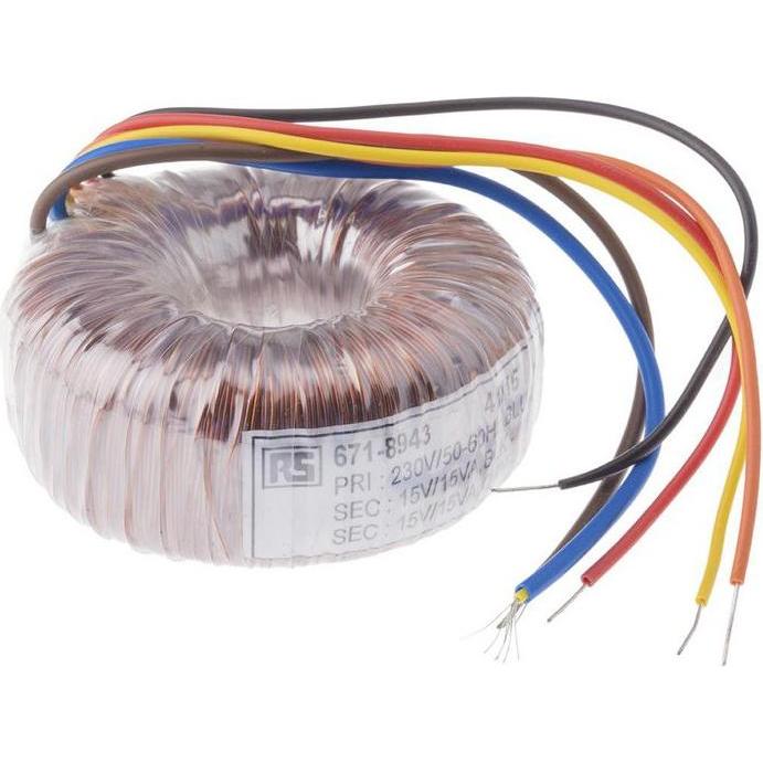 Thumbnail - Rs Pro Transformator Ringkern 30VA 2x15V, Transformator
