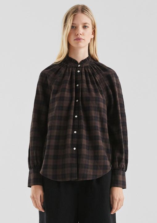 Immagine prodotto s.Oliver Bluse Karobluse mit Raglanärmel und Rüsche am Stehkragen (32)