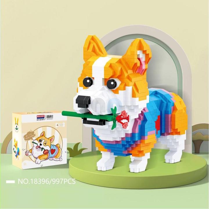 Actual product image Balody 18396 - Corgi (997 pieces)