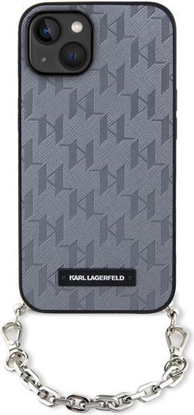 Produktbild Karl Lagerfeld KLHCP14SSACKLHPG iPhone 14 6.1" srebrny/silver hardcase Saffiano Monogram Chain (Apple iPhone 14)
