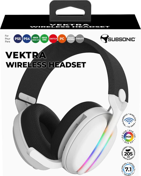 Image du produit Subsonic Wireless Headset All Platforms Led 7.1 MULTI (Filaire, Sans fil)
