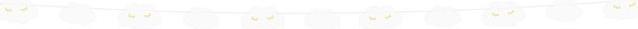 Produktbild Partydeco Girlande Wolken 145 x 5.5 cm, Weiss (1 Stück)