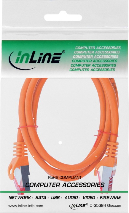 Produktbild InLine Netzwerkkabel (S/FTP, CAT6, 2 m)